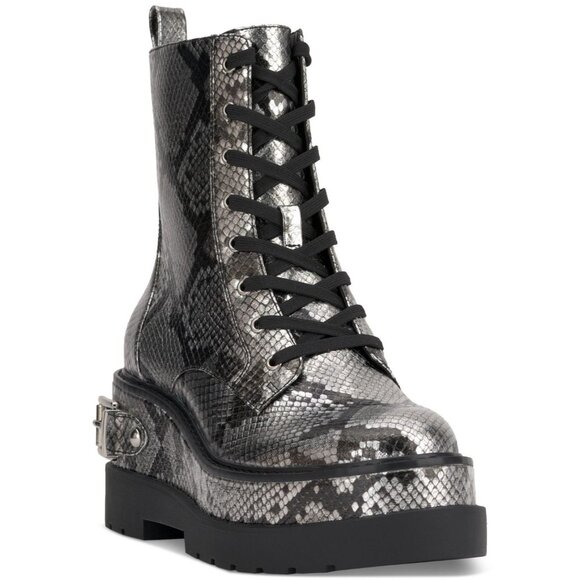 Jessica Simpson Women's Imelda Lace-up Platform Wedge Combat Booties - Picture 1 of 3